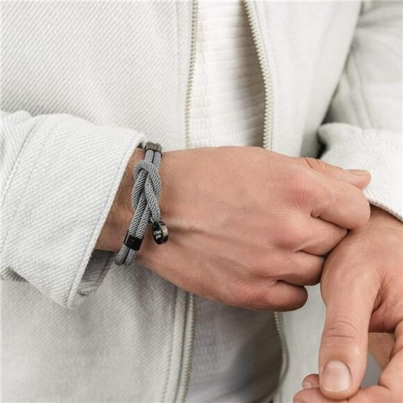 Paracord Rope Bracelet Mens Womens Nautical Cuff Magnetic Clasp Unisex - Picture 6 of 8